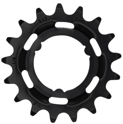 KMC Shimano tandwiel 17t, Chromoly Black