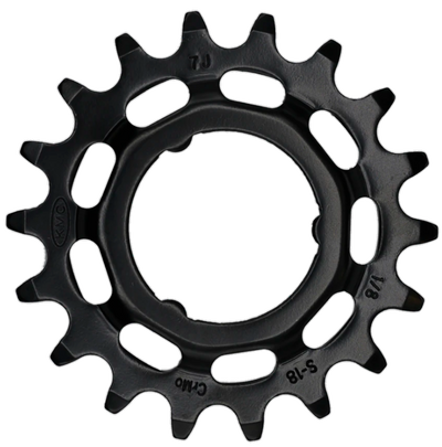 KMC tandwiel Shimano wide 18T achter zwart