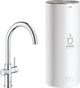 Grohe red 3 in 1 kokendwaterkraan - c-uitloop - 7l boiler - met mengventiel – chroom