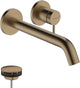 Hansgrohe tecturis s - inbouw wastafelkraan - voor wandmontage - ééngreeps bediening - 22,5 cm uitloop - brushed bronze