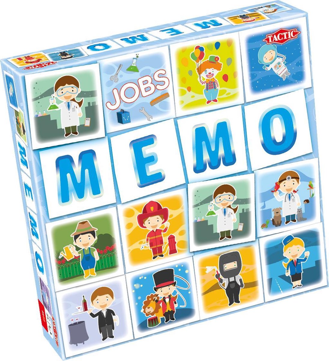 Tactic memo beroepen - memospel - zoek de juiste paren - ontdek verschillende beroepen - educatief gezelschapsspel voor kinderen en families - 2 tot 6 spelers - vanaf 3 jaar