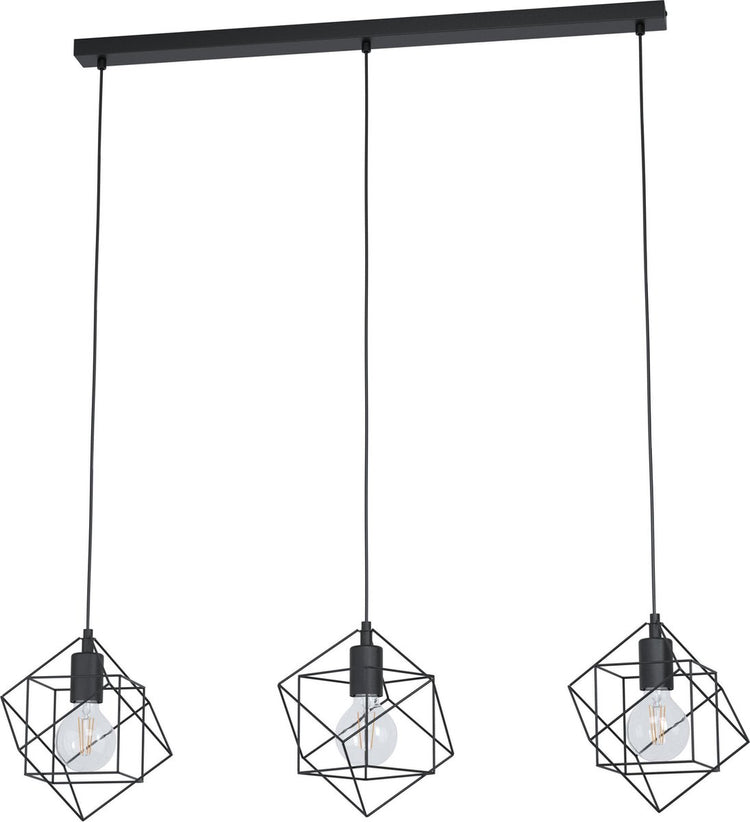 Eglo straiton - hanglamp - e27 - 90,5 cm - zwart