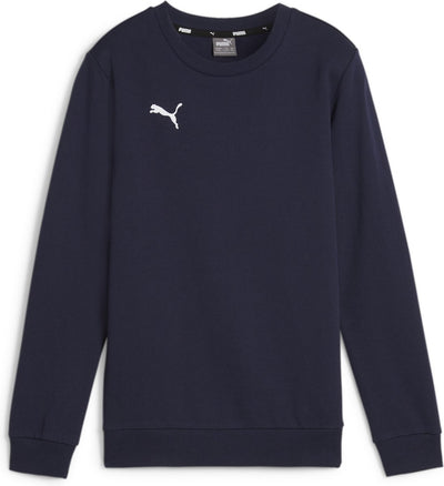 Puma teamgoal casuals crew neck sweat jr jongens sporttrui - navy- white