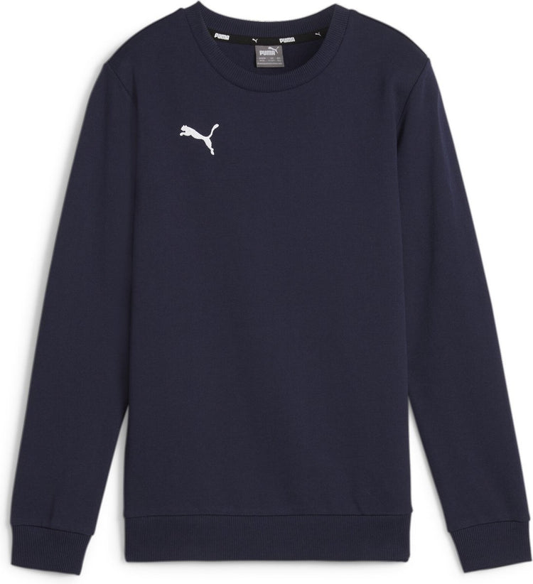 Puma teamgoal casuals crew neck sweat jr jongens sporttrui - navy- white