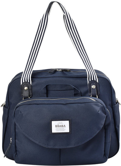 Béaba genève luiertas - modulaire verzorgingstas met uitneembare voorzak - ruime babytas met slimme opbergvakken - inclusief isotherm lunchzakje, aankleedkussen en fopspeenhoes - kinderwagen- en trolleybevestiging - blauw