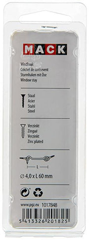 Mack 1017848 - windhaak staal verzinkt 2 st 4,0 x 60 mm | 10 stuks - afbeelding 3