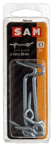 Mack 1017849 - windhaak staal verzinkt 2 st 4,0 x 80 mm | 5 stuks - afbeelding 1