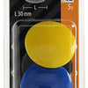 Mack 1017873 - bordmagneet kunststof assortiment 5 st 30 mm | 10 stuks