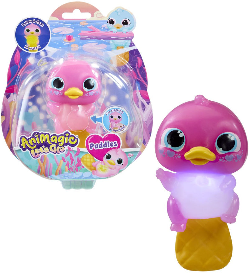 Goliath let's glo puddles - speelgoedrobot - speelfiguur - vogelbekdier - geeft licht in het water