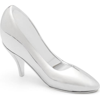 Spaarpot schoentje verzilverd 13x10cm