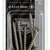Mack 1019750 - spaanplaatschroef vz kop rvs 8 st 4,5 x 40 mm | 10 stuks