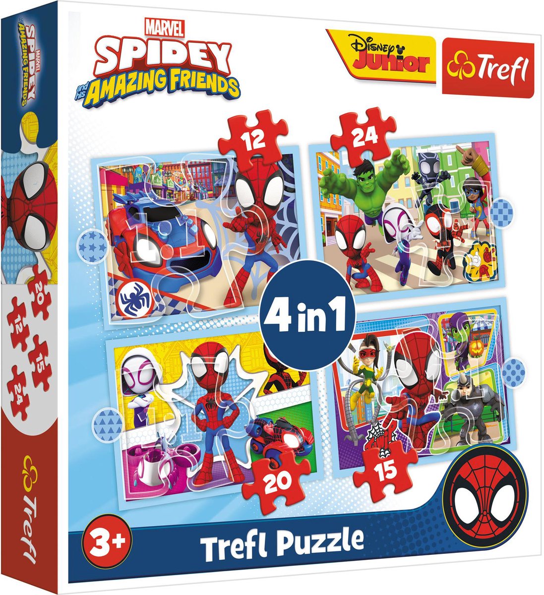 Trefl spidey en vrienden 4-in-1 puzzel