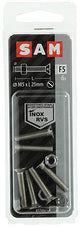 Mack 1019811 - metaalschroef verz. kop + moer rvs 6 st m5x25 | 10 stuks
