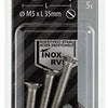 Mack 1019812 - metaalschroef verz. kop + moer rvs 5 st m5x35 | 10 stuks