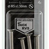 Mack 1019813 - metaalschroef verz. kop + moer rvs 4 st m5x50 | 10 stuks