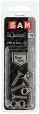 Mack 1019814 - metaalschroef verz. kop + moer rvs 5 st m6x20 | 10 stuks