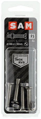 Mack 1019815 - metaalschroef verz. kop + moer rvs 4 st m6x30 | 10 stuks