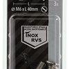 Mack 1019816 - metaalschroef verz. kop + moer rvs 3 st m6x40 | 10 stuks