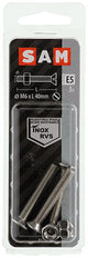 Mack 1019816 - metaalschroef verz. kop + moer rvs 3 st m6x40 | 10 stuks