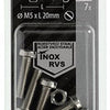 Mack 1019825 - metaalschroef cyl. kop + moer rvs 7 st m5x20 | 10 stuks