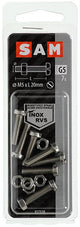 Mack 1019825 - metaalschroef cyl. kop + moer rvs 7 st m5x20 | 10 stuks