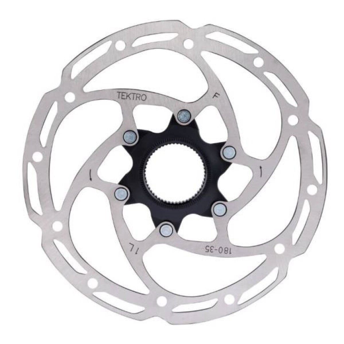 Tektro schijfrem rotor tr180-35 ø180mm, centerlock, zilver