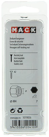 Mack 1019856 - zeskant borgmoer inox a2 6 st m 4 | 10 stuks - afbeelding 3