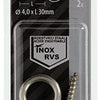 Mack 1019893 - schroefoog roestvrijstaal 2 st 4,0x30 mm | 10 stuks