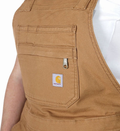 Carhartt damen relaxed fit canvas shortall 106197 brown-l