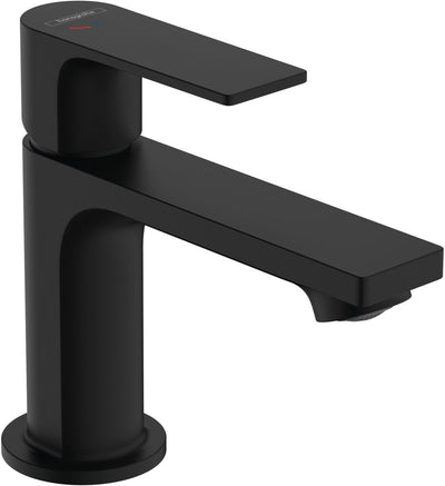 Hansgrohe rebris e - wastafelmengkraan - ééngreeps bediening - coolstart energiebesparend - zonder waste - 80mm maat - mat zwart
