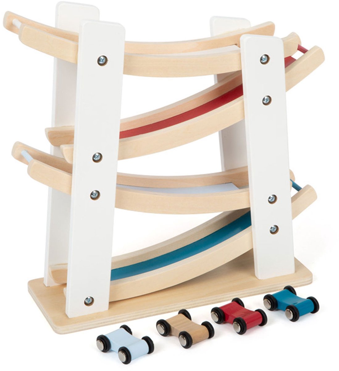 Small foot - houten autobaan met 4 auto's