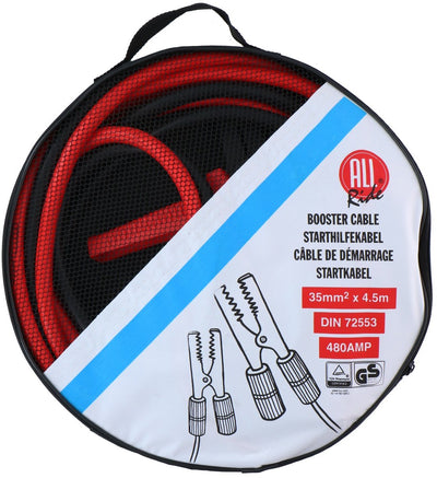 All ride startkabelset - 2 stuks - 35mm2 - 480a - 2x4.5m - gesoleerde klemmen