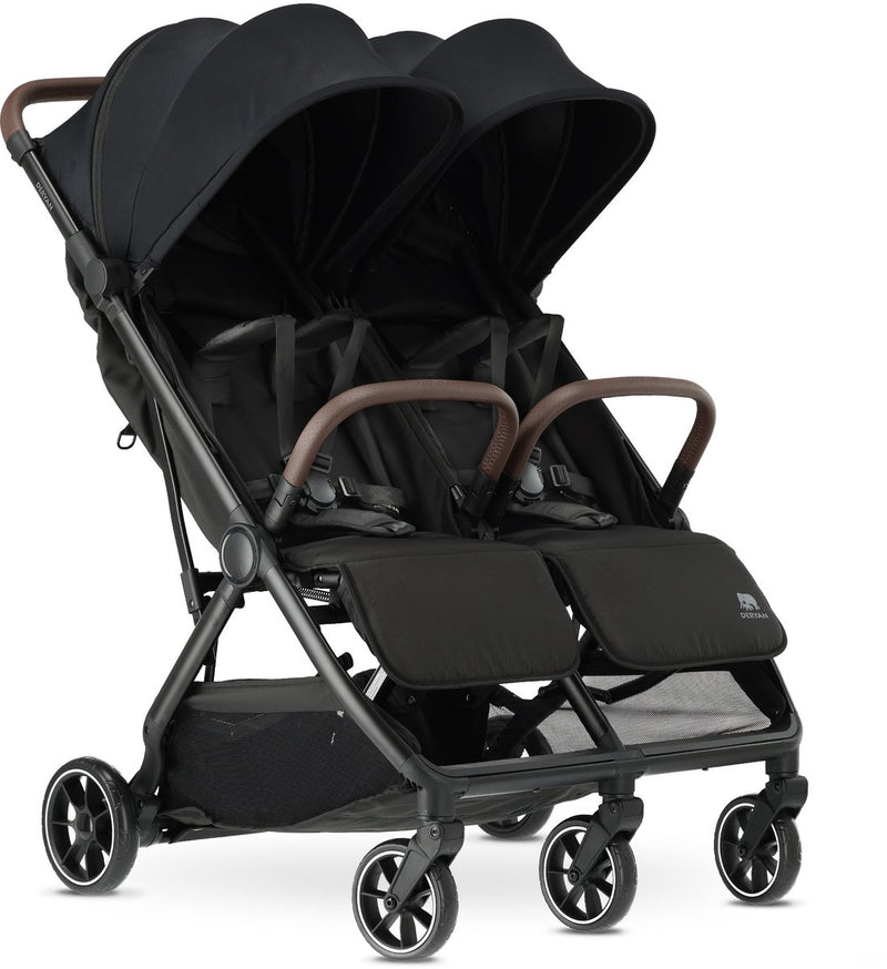 Deryan luxe rolo x2 v2 dubbele buggy - duo buggy - zwart