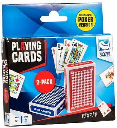 Clown games speelkaarten internationale poker versie 2 sets