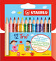 Stabilo trio thick short ergonomische kleurpotloden - 12dlg.