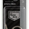 Mack 1019897 - schroefhaak roestvrijstaal 2 st 4,0x30 mm | 10 stuks