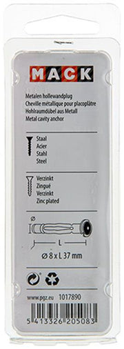 Mack 1017890 - metalen hollewandplug verzinkt4 st 8 x37 mm | 10 stuks - afbeelding 3