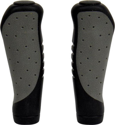 Dresco fietshandvatten ergo grip ca. 10 cm rubber zwart grijs per set