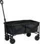 Camp active inklapbare handkar zwart - bolderkar opvouwbaar - handkar met verstelbare trekstang - bolderkar voor camping en strand - 84 x 40 x 97 cm - max 50 kg