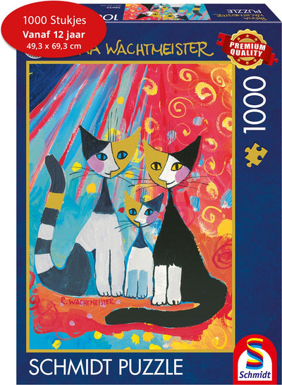 Schmidt - legpuzzel - gelukkige kattenfamilie - rosina wachtmeister - 1000 stukjes - volwassenen - vanaf 12 jaar