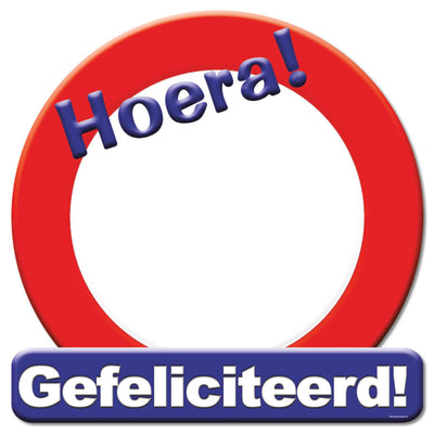 Paperdreams kroonschild verkeersbord - gefeliciteerd