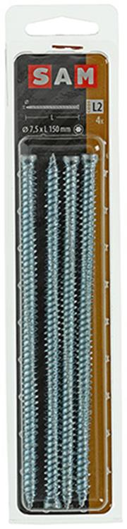 Mack 1019963 - beton raamschroef verzinkt cil.kop 4st 7,5 x152 mm | 5 stuks - afbeelding 2