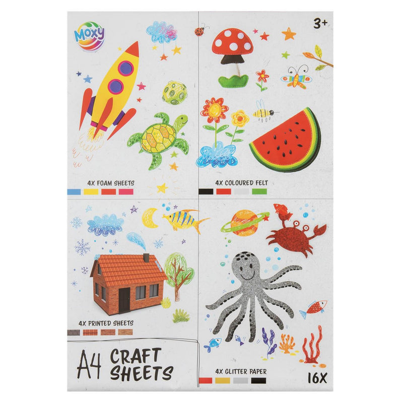 Moxy knutsel vellen a4, 16pcs