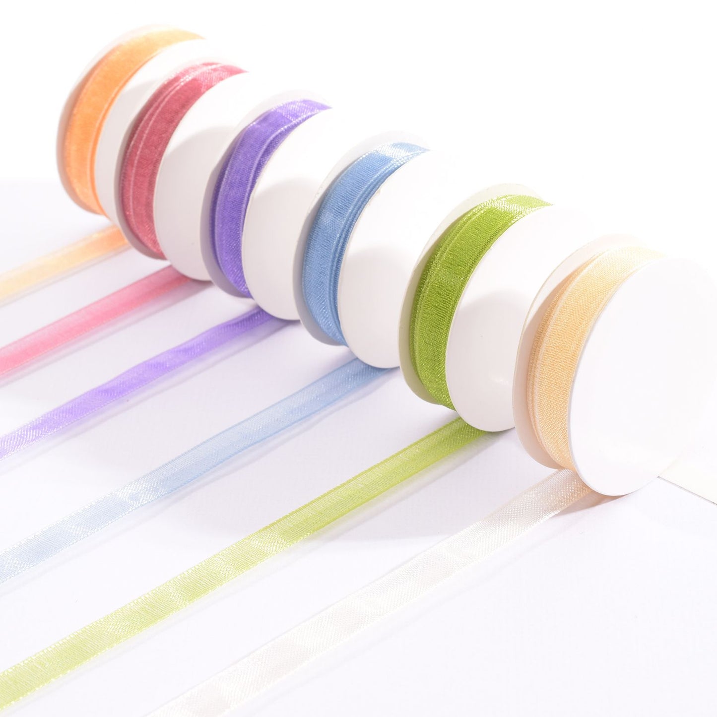 Vaessen creative • organzalint 6 kleuren 6mmx2m voorjaar