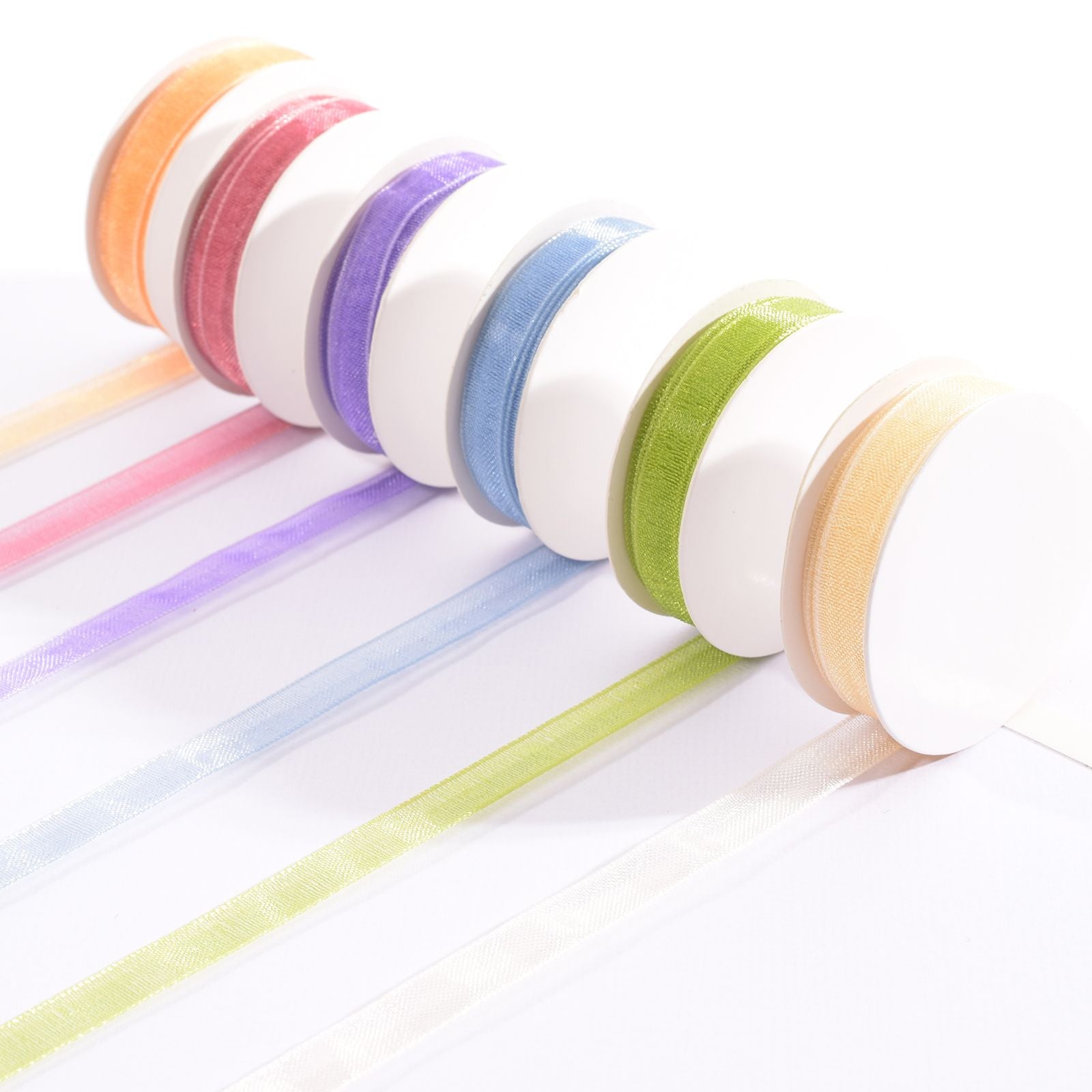Vaessen creative • organzalint 6 kleuren 6mmx2m voorjaar