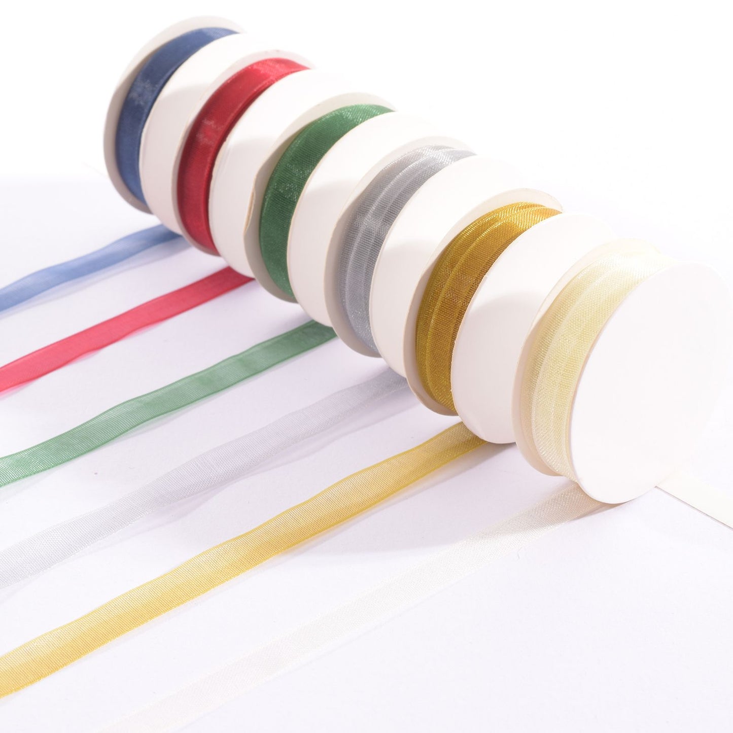 Vaessen creative • organzalint 6 kleuren 6mmx2m kerst