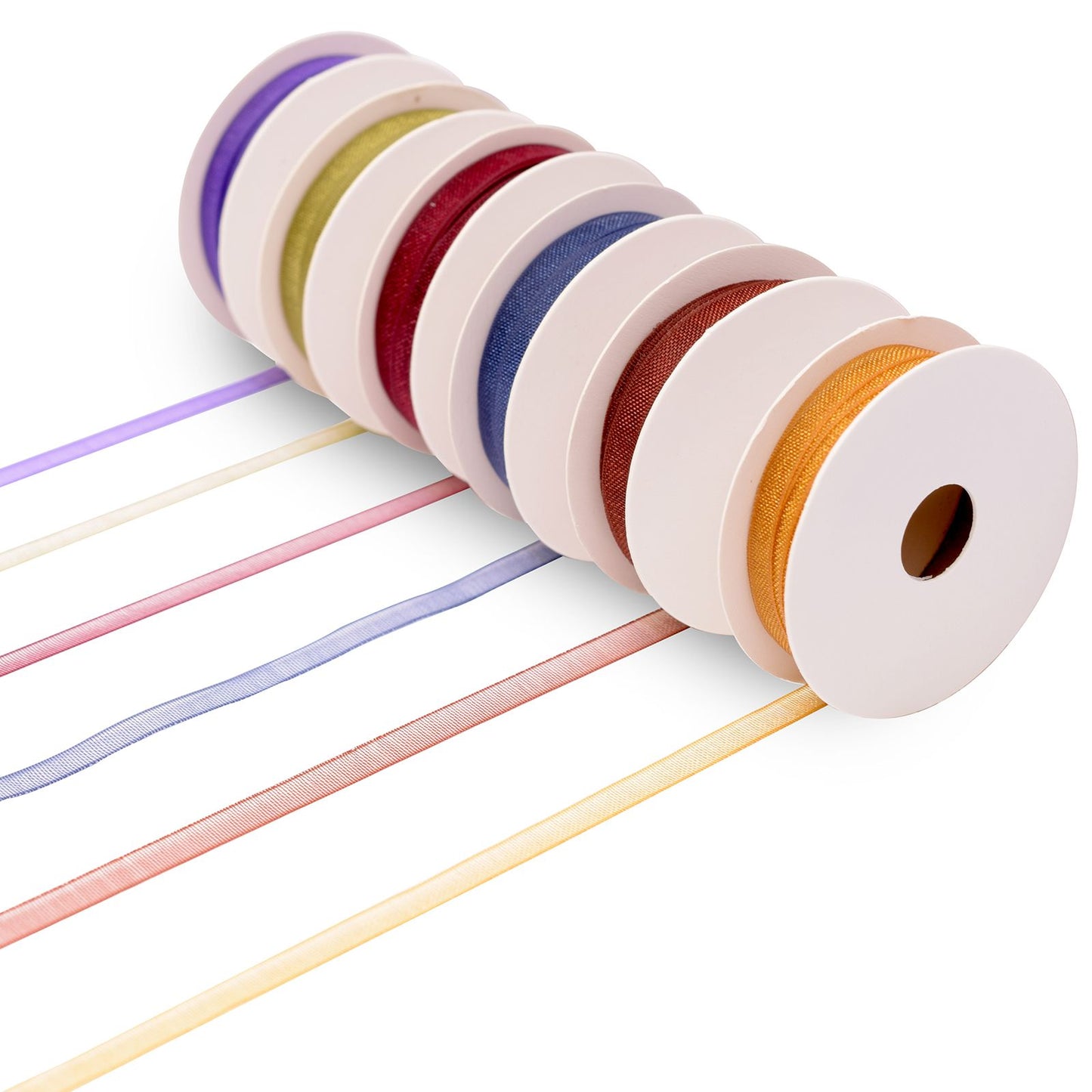 Vaessen creative • organzalint 6 kleuren 3mmx2m herfst