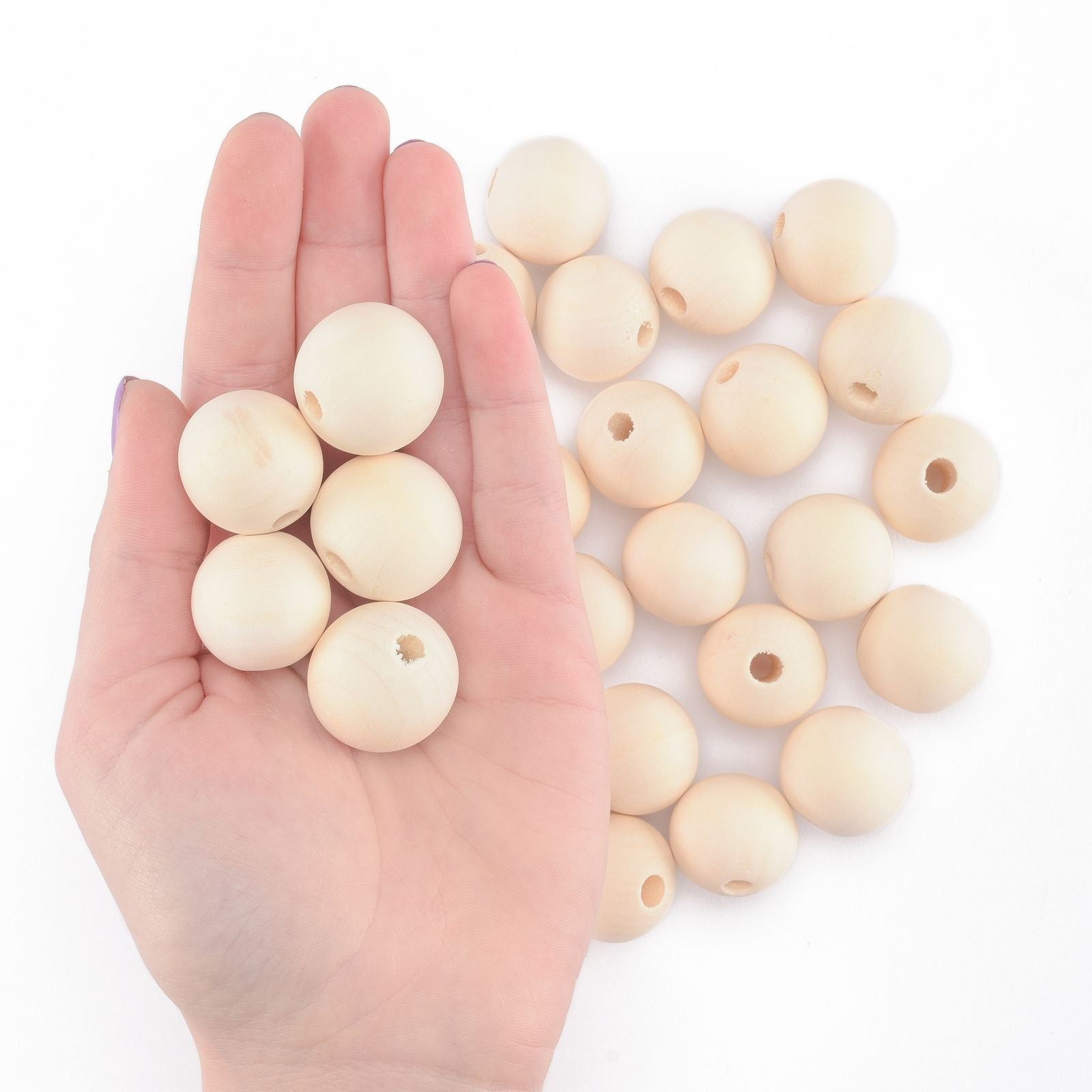 Vaessen creative • houten kralen 25mm 25stuks