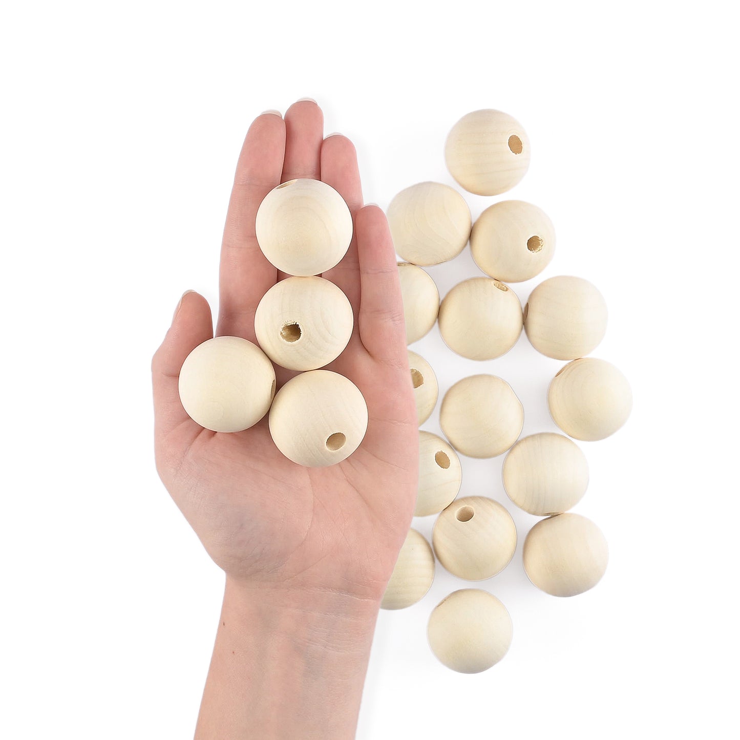 Vaessen creative • houten kralen 35mm 20stuks