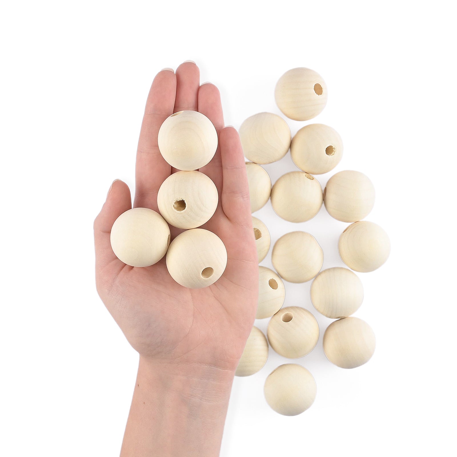 Vaessen creative • houten kralen 35mm 20stuks